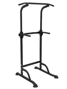 lot 191 image: 10-Level Adjustable Height Power Tower Dip Station Pull Up Bar