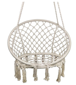 lot 293 image: Hammock Chair Macrame Swing, 330 Pound Capacity