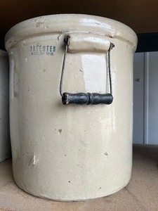 lot 35 image: 5 Gallon Red Wing Crock with Handles