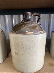 lot 3 image: 2 Gallon 2 tone Western Stoneware Jug