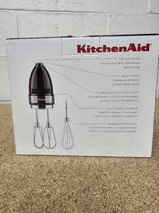 KitchenAid 7 Speed Hand Mixer Stainless Steel  Black