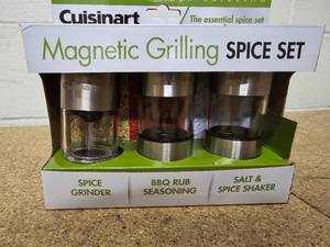 Cuisinart Magnetic Grilling spice container set - stainless steel