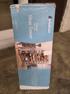 Whitmor Rolling 50 Pair Shoe Tower - Chrome