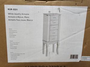 Powell White Jewelry  Armoire