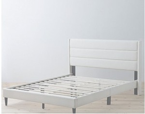 Brookside Upholstered Triple Lined Platform Bed - Queen - Charcoal Gray