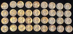 lot 17 image: 36 1964 Silver Quarters