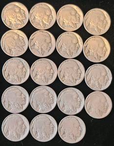 lot 20 image: 19 Buffalo Nickels - Lot 2