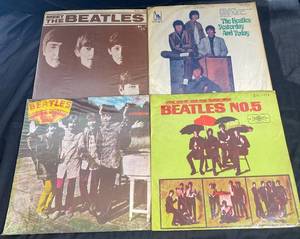 lot 38 image: Unauthorized Releases of the Beatles - 4 Vinyl Records, Yesterday and Today, Beatles NO. 5 , Meet the Beatles and Magical Mystery Tour