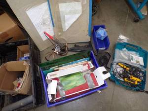 lot 46 image: Stain Glass Making Tools with Stain Glass