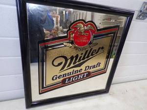 lot 62 image: Miller Genuine Draft Light Mirror