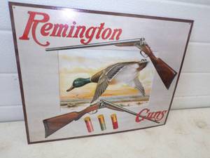 lot 70 image: Remington Metal Sign