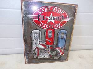 lot 72 image: Last Stop Metal Sign