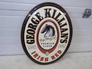 lot 76 image: George Killians Irish Red Metal Sign