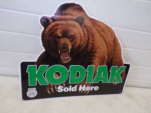lot 78 image: Kodiak Metal Sign