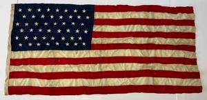 lot 50 image: Vintage 4 x 8 48 Star Flag (Holes, Tears & Stains Present)