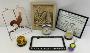 lot 19 image: Misc. Vintage Items Some Framed