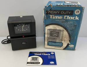 lot 64 image: Lathem Heavy Duty Time Clock (New Open Box Missing Key)