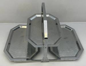 lot 77 image: MCM Chrome Folding Bi Level Tray