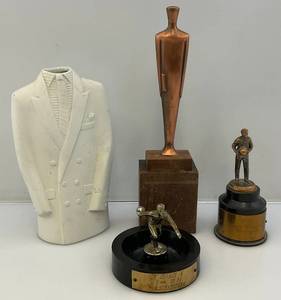 lot 82 image: Misc. Vintage Bowling Trophies  & More Including Bowling Ash Tray