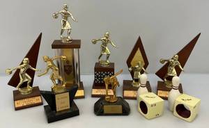 lot 87 image: Vintage Misc. Bowling Trophies
