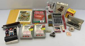 lot 131 image: Misc. Office Supplies Including Bradley Pen Set & More