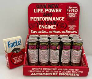 lot 136 image: Ten Cans Of System 48-Plus Chemical Engine Therapy With Display
