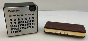 lot 198 image: Vintage Weight Watchers Ice Cream Sandwich Transistor Radio  & Panasonic Calendar Radio (NEED REPAIR)
