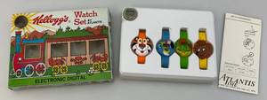 lot 221 image: 1982 Kelloggs Watch Set Atlantis Digital In Original Box