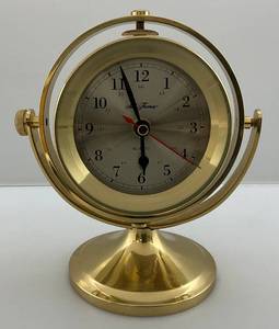 lot 250 image: 1940s Seth Thomas Heavy Brass Nautical Style Clock
