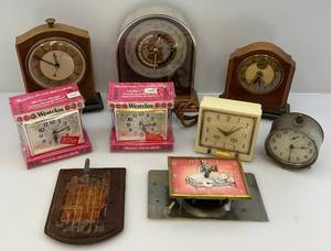 lot 253 image: Misc. Vintage Clocks, Parts & More
