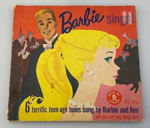 lot 264 image: 1961 Barbie Sings Book & 45 RPM