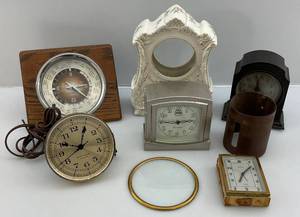 lot 281 image: Misc. Vintage Clocks & Clock Parts