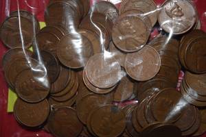 Lot of (500) WHEAT Cents from Philadelphia and Denver mints 1950s and 1940s