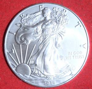 Lot of (1) 2018 Silver Eagle M65