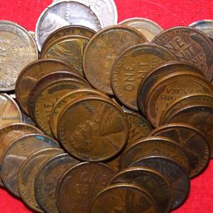 Lot of (50) Wheat Cents