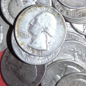 Lot of (40) 90% Silver Washington Quarters