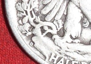 Lot of (1) 1939D 90% Silver Walking Liberty Half Dollar