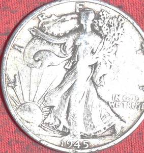 Lot of (7) 1941D42D43S45D47P43S45S 90% Silver Walking Liberty Half Dollar