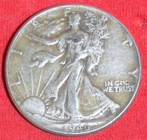 Lot of (3) 1946P45P44P 90% Silver Walking Liberty Half Dollar