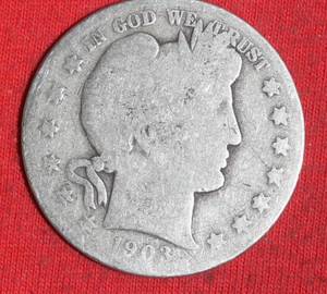Lot of (1) 1903S 90% Silver Barber Half Dollar