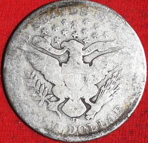 Lot of (1) 1907D 90% Silver Barber Half Dollar