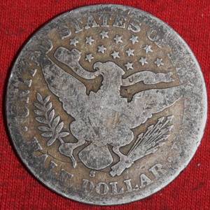 Lot of (1) 1908D 90% Silver Barber Half Dollar