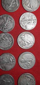 Lot of (10) 1942P 90% Silver Liberty Walking Half Dollars