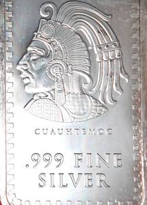Lot of (1) .999 Fine Silver 10 Troy Ounces Aztec Calendar (not encased)