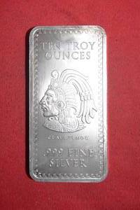 Lot of (1) .999 Fine Silver 10 Troy Ounces  (not encased)