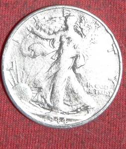 Lot of (5) 1944S43P17P43P34S  90% Silver Walking Liberty Half Dollars