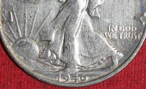 Lot of (4) 1993P1945S1945P1938P 90% Silver Walking Liberty Half Dollars