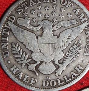 Lot of (5) 1912P1912S1911P1911S1915D 90% Silver Barber Half Dollars