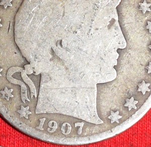 Lot of (5) 1907P1909S1907O1904P1904P 90% Silver Barber Half Dollars