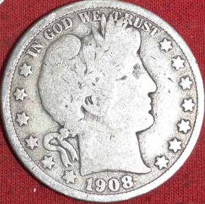 Lot of (5) 1908D1906S1908D1908D1902S 90% Silver Barber Half Dollars